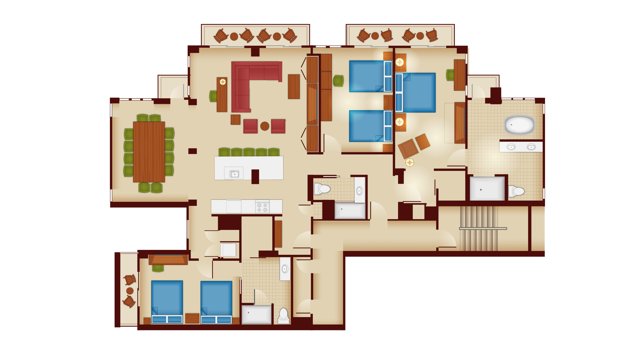 copper creek 3 bedroom grand villa layout